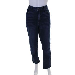 Monfrere Womens Cotton Denim High Rise Straight Leg Deniro Jeans Blue Size 34